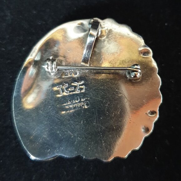 Vintage TC-25 Taxco Mexico Sterling Genuine Turquoise Statement Pendant & Brooch - Picture 9 of 11